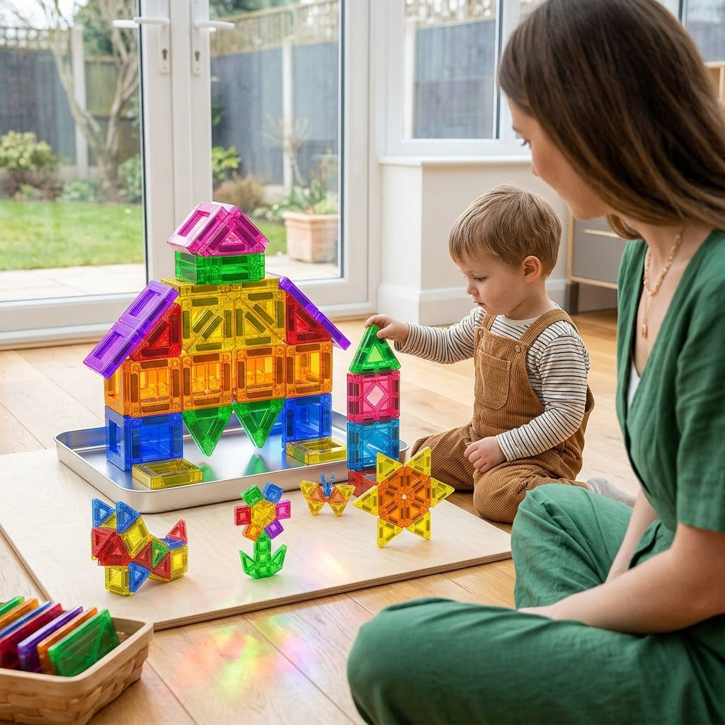 Magnetic Tiles Travel Set - Portable Building Blocks