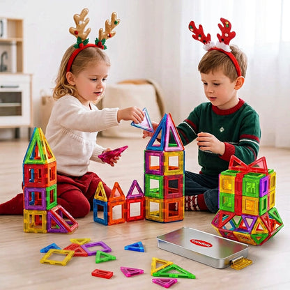 Magnetic Tiles Travel Set - Portable Building Blocks